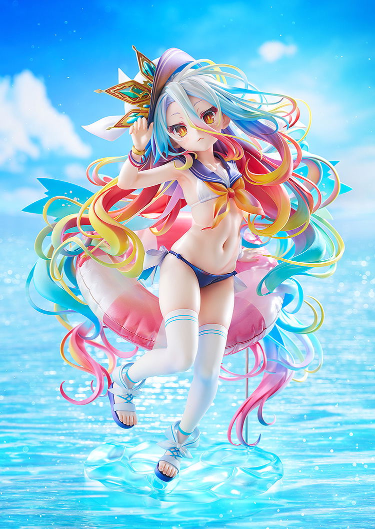 No Game No Life 1/7 Scale Pre-Painted Figure: Shiro Sailor-Style Swimsuit Ver. image 7