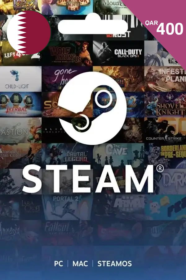 Steam Gift Card (QAR 400 | For Qatar Currency Only) STEAM digital — Import Game Deal