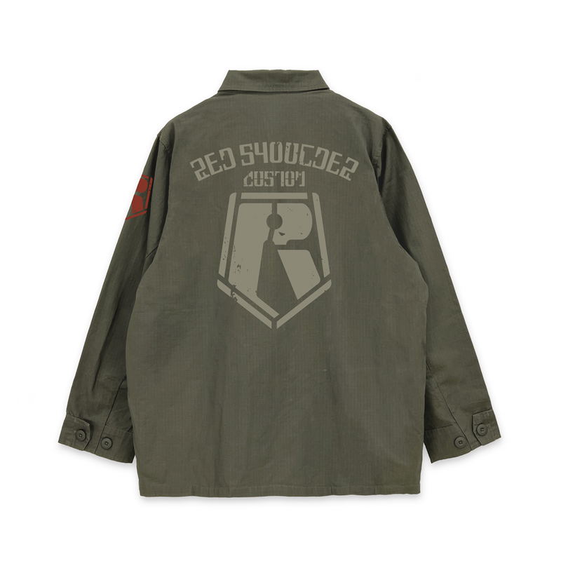 Armored Trooper Votoms - Red Shoulder Custom Fatigue Jacket (Moss | Size XL) image 1