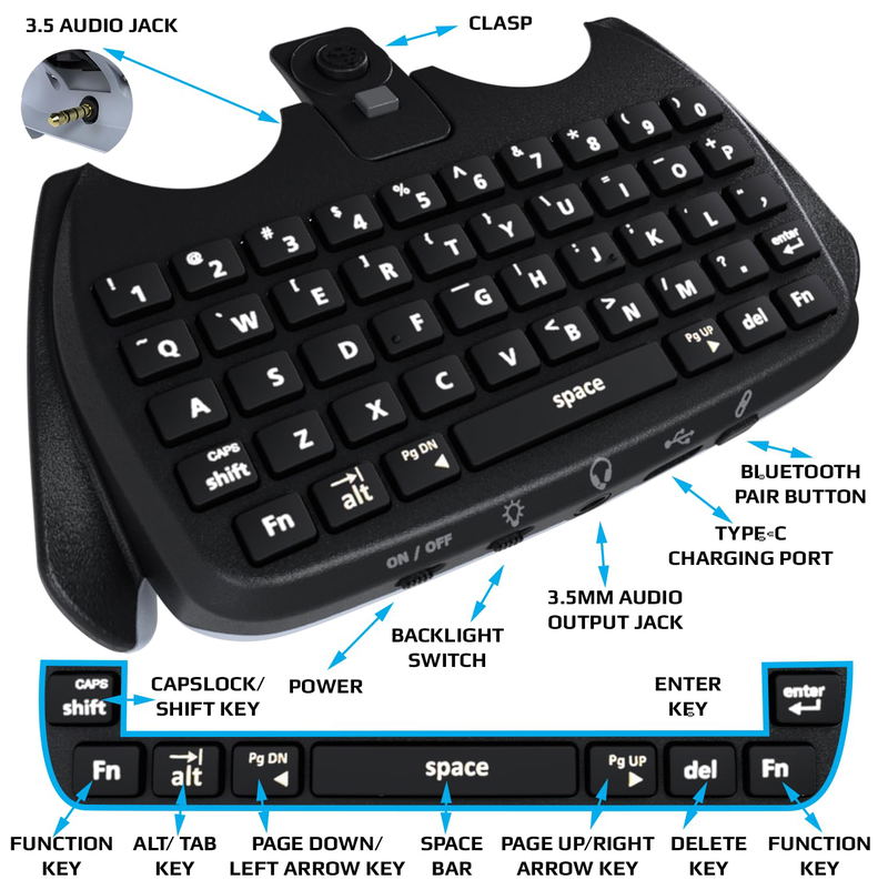 Chatpad Backlit Keyboard for PlayStation 5 image 3