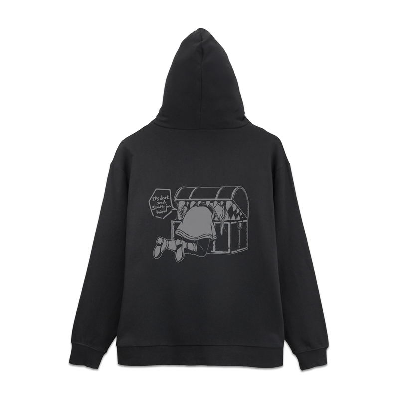 Frieren: Beyond Journey's End - Getting Eaten By Mimic Zip Hoodie (Black | Size XXL) image 1