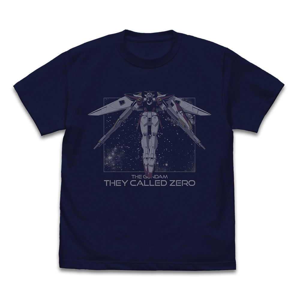 Mobile Suit Gundam Wing - Wing Gundam Zero Fly High T-shirt (Navy | Size M)