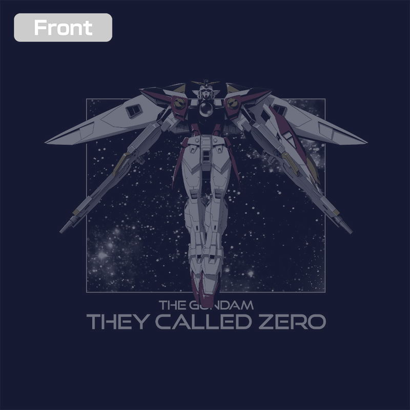 Mobile Suit Gundam Wing - Wing Gundam Zero Fly High T-shirt (Navy | Size XL) image 2