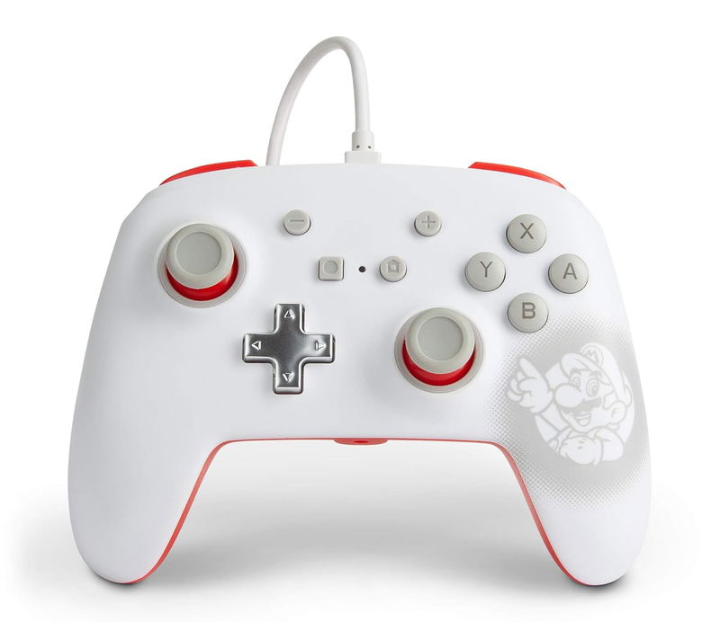 PowerA Enhanced Wired Controller for Nintendo Switch [Mario White] image 1