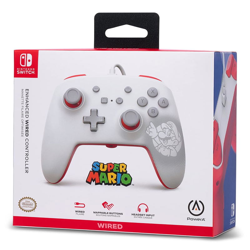 PowerA Enhanced Wired Controller for Nintendo Switch [Mario White] image 2
