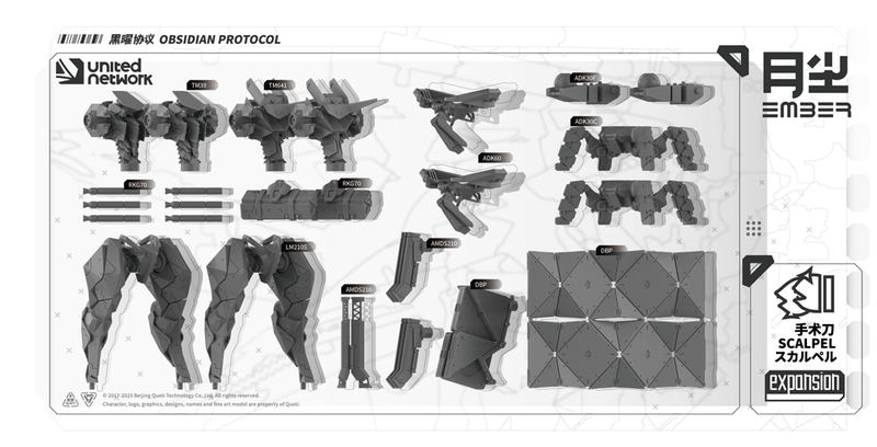 Ember:Obsidian Protocol UN Scalpel Expansion Pack Plastic Model Kit image 8