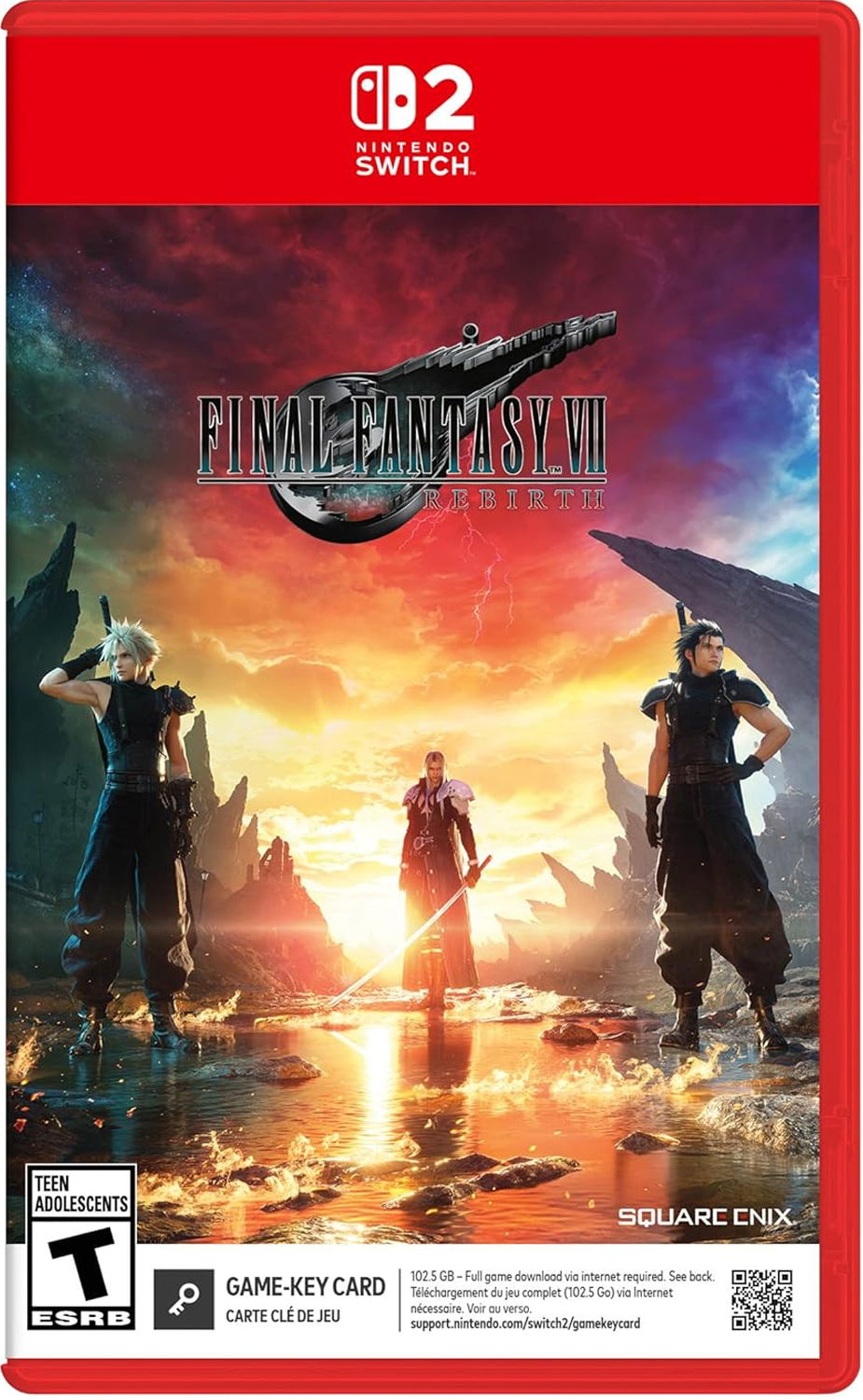 Final Fantasy VII Rebirth Game Key Cart for Nintendo Switch 2