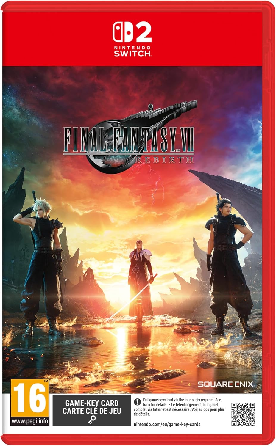 Final Fantasy VII Rebirth Game Key Cart for Nintendo Switch 2