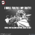 Anime Demon Slayer: Kimetsu No Yaiba - Kyojuro Rengoku's I Will Fulfill My Duty! T-shirt (Sumi | Size S) thumbnail 2