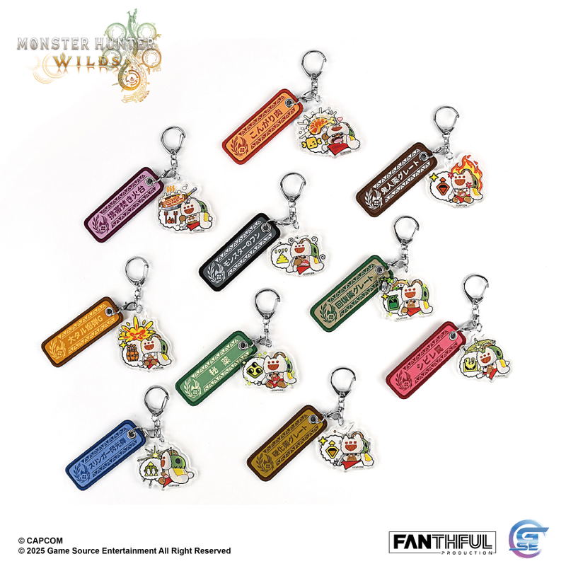 Monster Hunter Wilds Acrylic Keychain Palico (Set of 10 Pieces) image 2