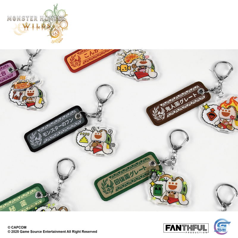 Monster Hunter Wilds Acrylic Keychain Palico (Set of 10 Pieces) image 4