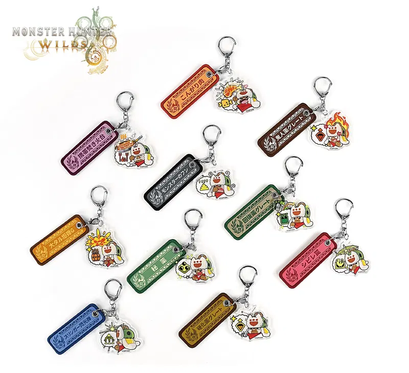 Monster Hunter Wilds Acrylic Keychain Palico (Set of 10 Pieces) image 1