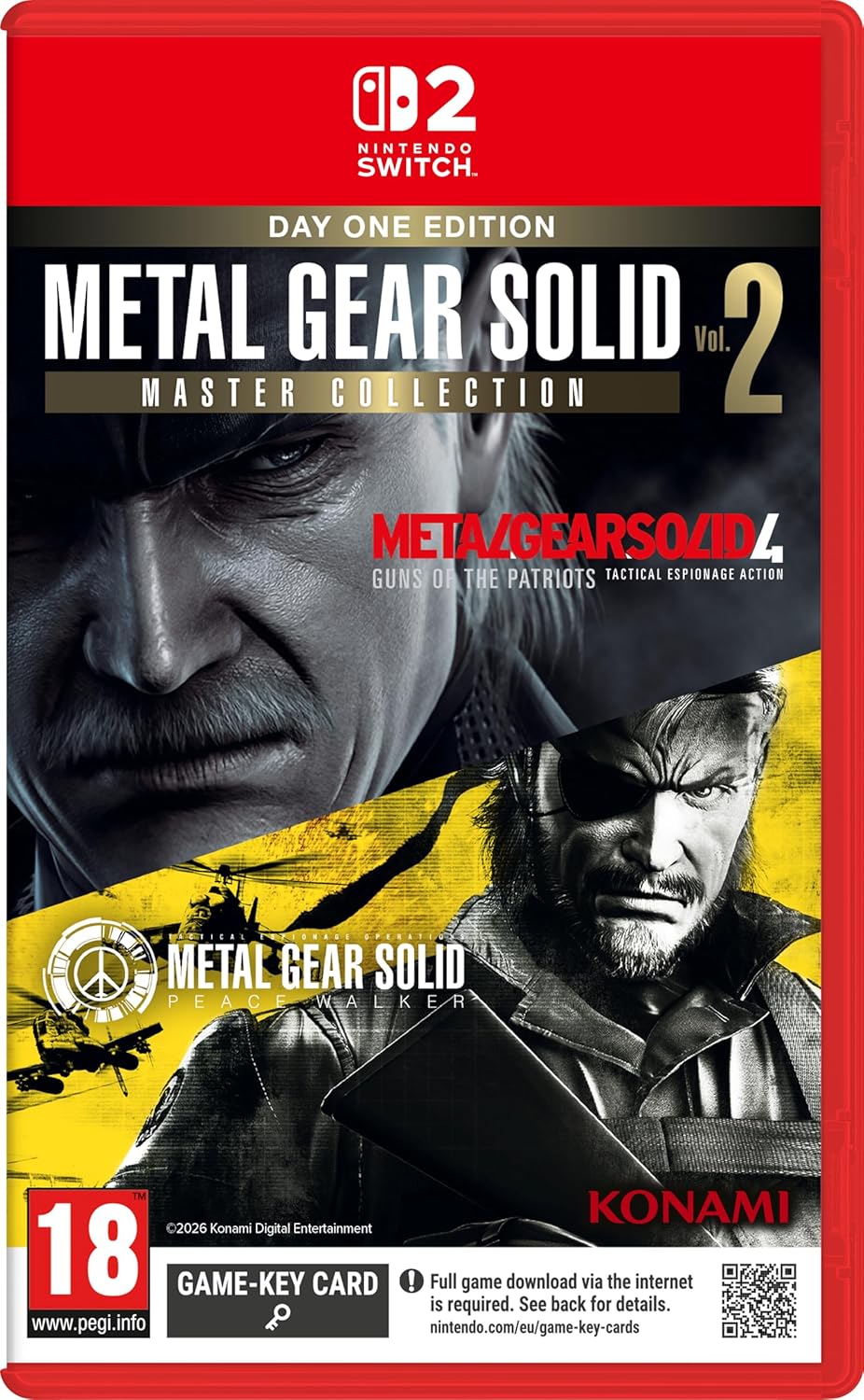 Metal Gear Solid: Master Collection Vol. 2 Game Key Cart for Nintendo Switch 2