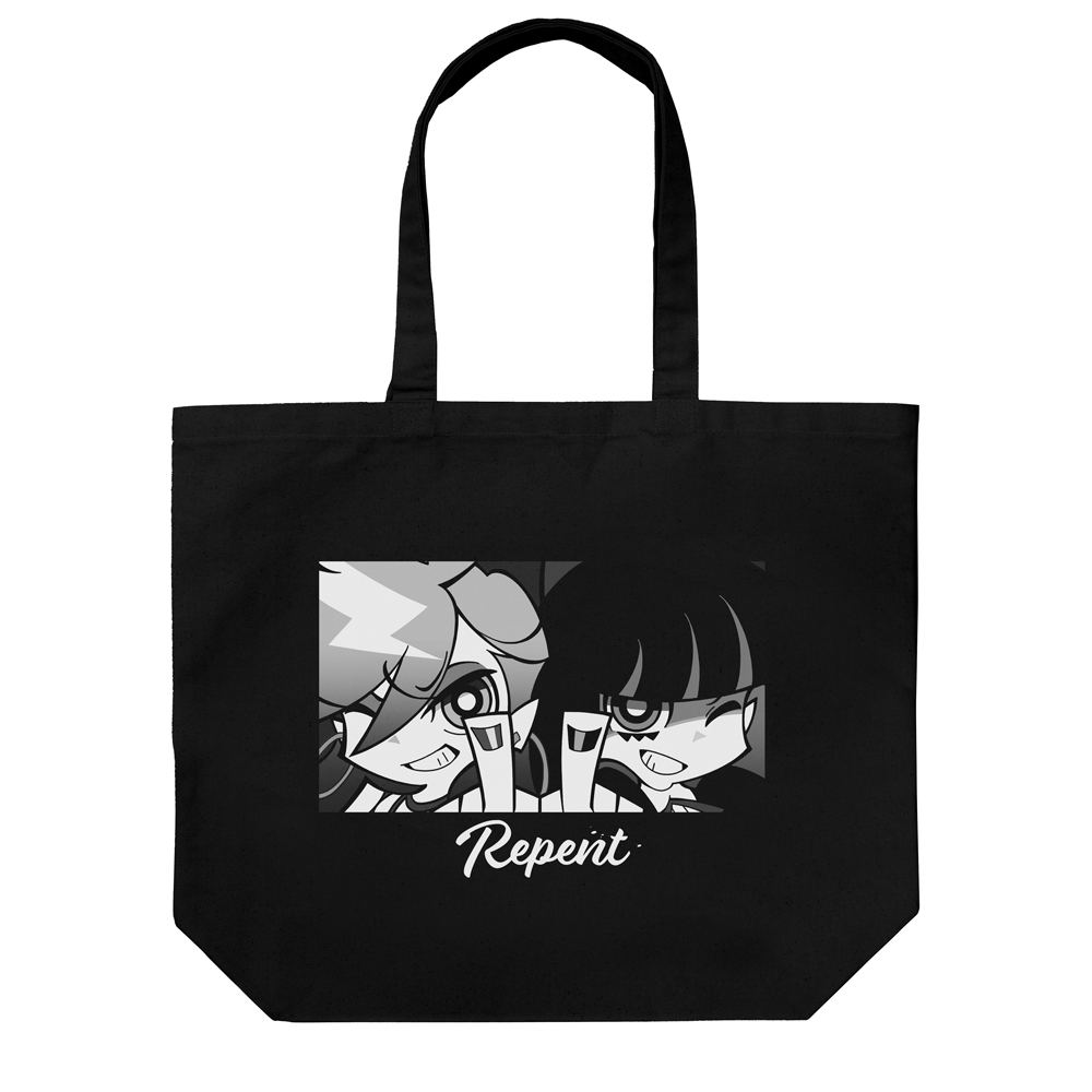 New Panty & Stocking With Garterbelt - Panty & Stocking Large Tote Bag (Black) New Panty & Stocking With Garterbelt - Panty & Stocking Large Tote Bag (Black)