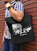 New Panty & Stocking With Garterbelt - Panty & Stocking Large Tote Bag (Black) thumbnail 2
