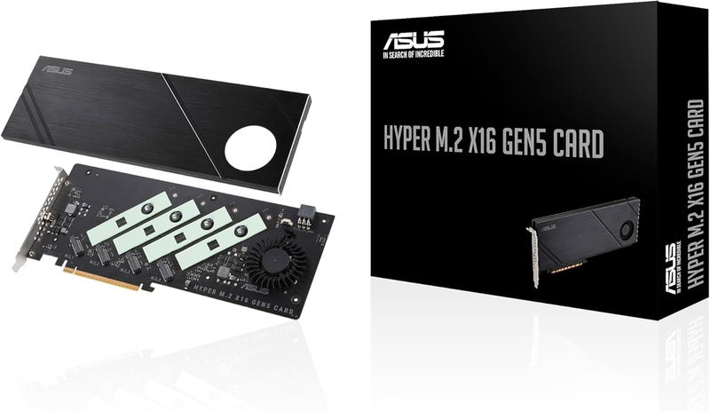 ASUS Hyper M.2 x16 Gen5 Card (PCIe 5.0/4.0) supports up to four NVMe M.2 image 1