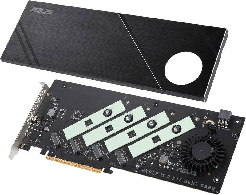 ASUS Hyper M.2 x16 Gen5 Card (PCIe 5.0/4.0) supports up to four NVMe M.2 image 2
