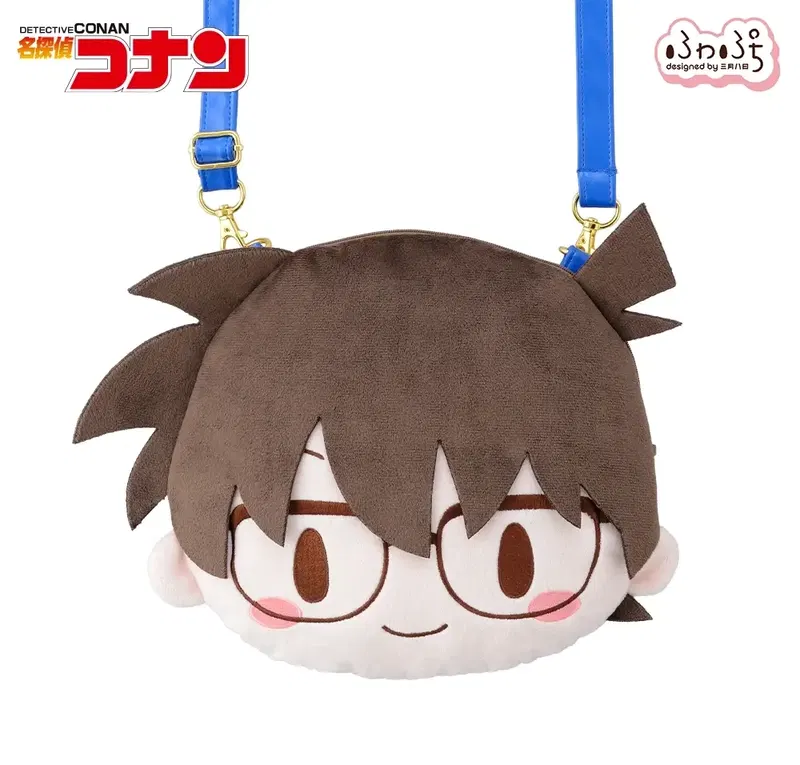 Detective Conan Edogawa Conan Fuwa Petit Face Shoulder Bag (M) image 1