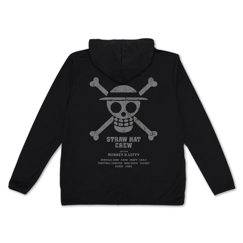 One Piece - Straw Hat Crew Thin Dry Hoodie Ver.2.0 (Black | Size XL) image 2