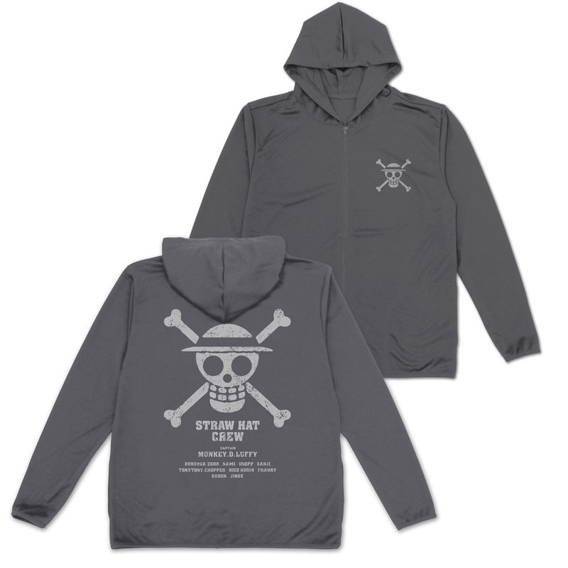 One Piece - Straw Hat Crew Thin Dry Hoodie Ver.2.0 (Gray | Size L) image 1