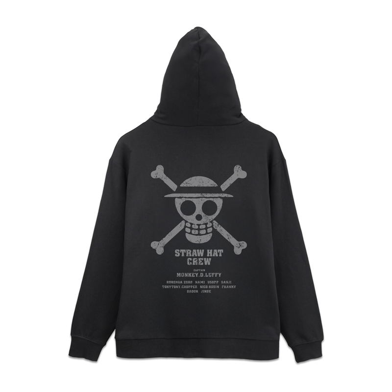 One Piece - Straw Hat Crew Zip Hoodie (Black | Size L) image 1