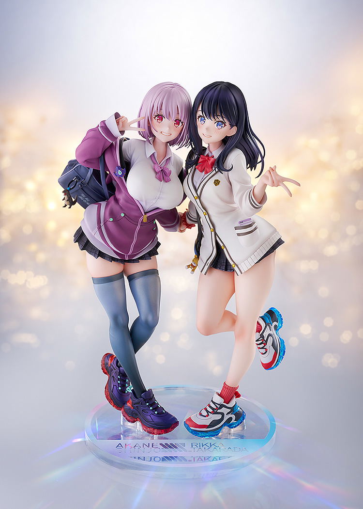 SSSS.Gridman 1/7 Scale Pre-Painted Figure: Takarada Rikka & Shinjo Akane feat. toridamono image 6