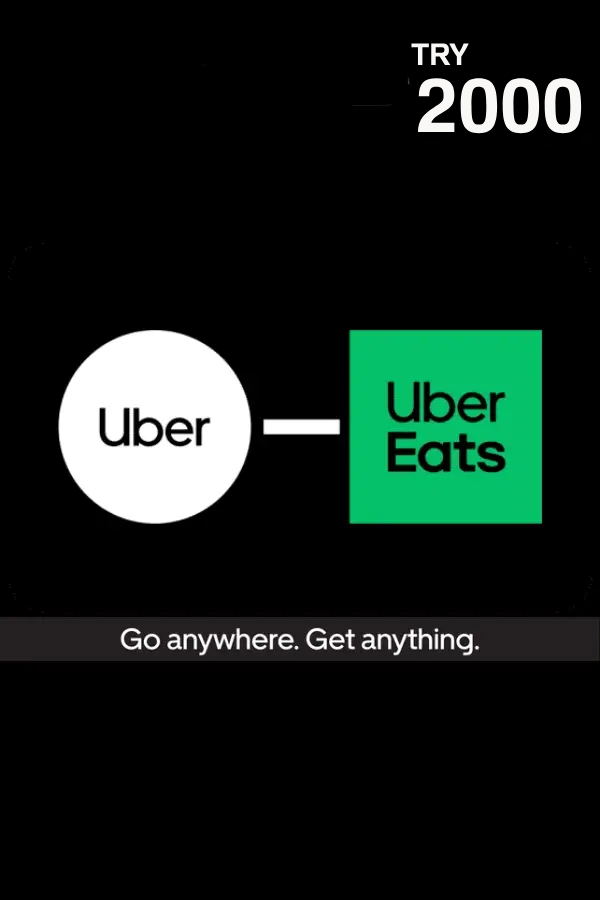 Uber & Uber Eats 2000 TRY | Türkei-Konto
Uber Fahrten & Uber Eats TRY 2000
Uber & Uber Eats Geschenkkarten
Uber und Uber Eats
Uber & Uber Eats Geschenkkarte
Lieferservice
Uber Fahrten und Eats <span class="ext ext_digital">digital</span> image 1