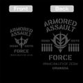 Mobile Suit Gundam - Principality Of Zeon Mobile Assault Force Zip Hoodie (Black | Size L) thumbnail 3