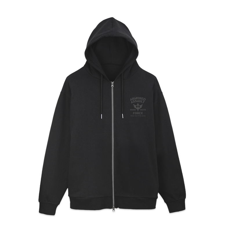 Mobile Suit Gundam - Principality Of Zeon Mobile Assault Force Zip Hoodie (Black | Size XL) image 2