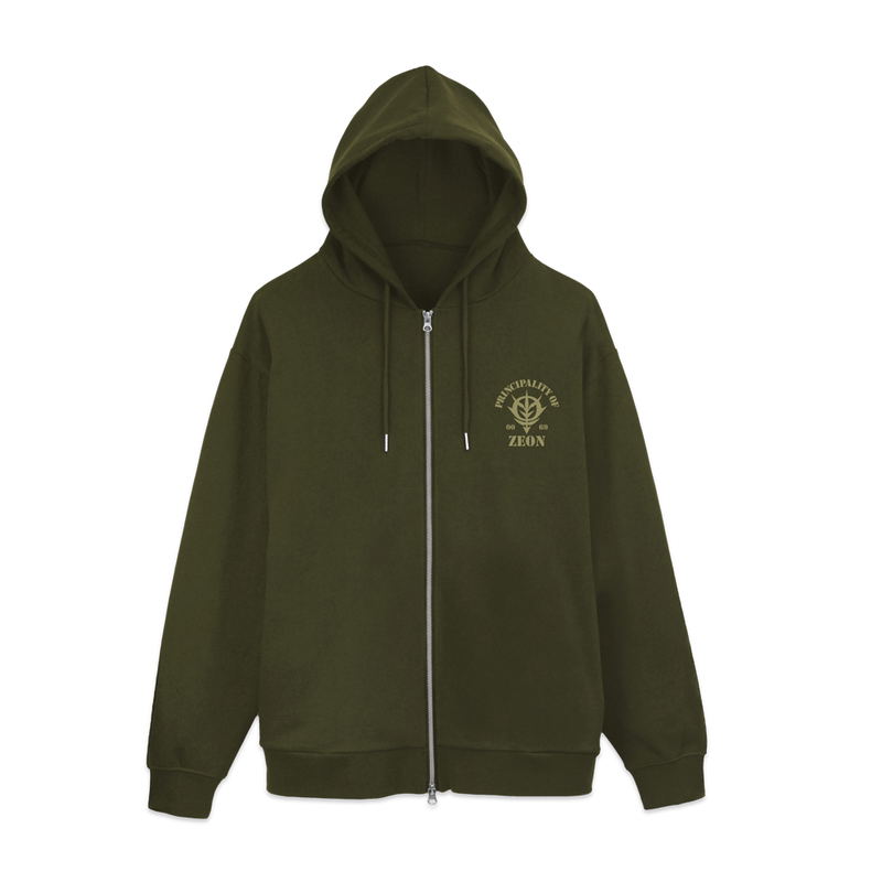 Mobile Suit Gundam - Principality Of Zeon Zip Hoodie Ver. 3.0 (Moss | Size XXL) image 2
