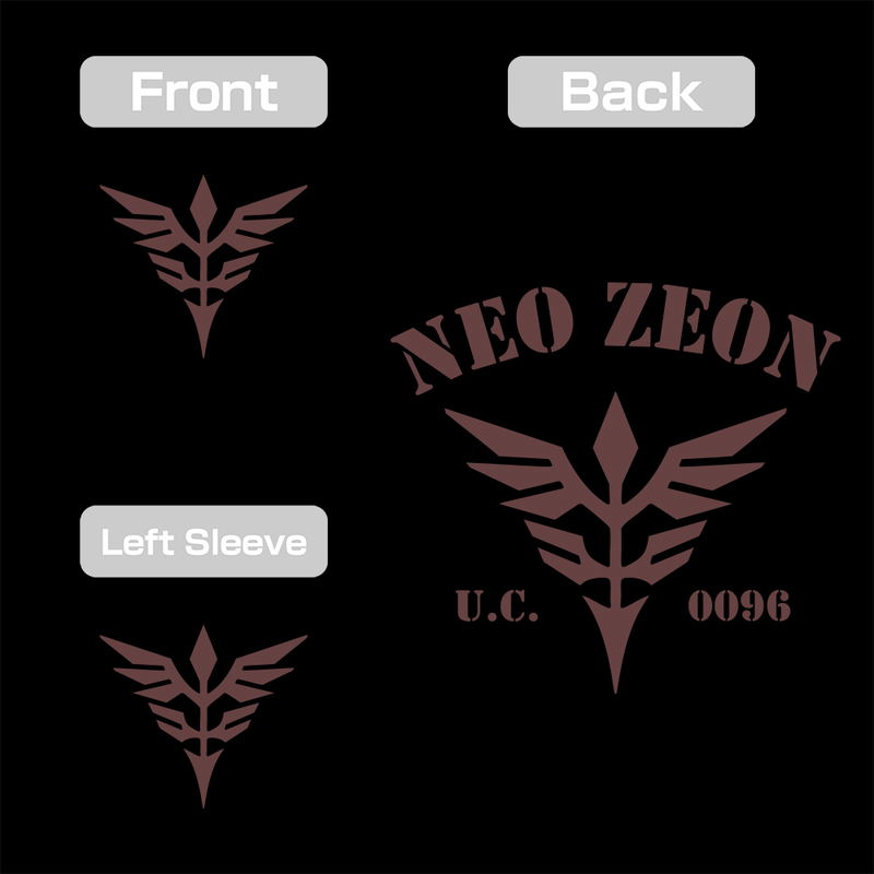 Mobile Suit Gundam Unicorn - Neo Zeon Zip Hoodie Ver2.0 (Black | Size M) image 3