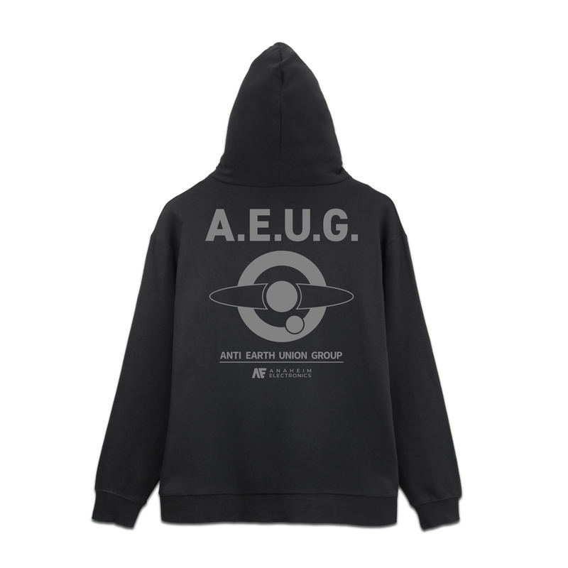Mobile Suit Zeta Gundam - A.E.U.G. Zip Hoodie (Black | Size L) image 1