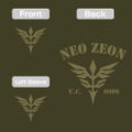 Mobile Suit Gundam Unicorn - Neo Zeon Zip Hoodie Ver2.0 (Moss | Size XL) thumbnail 3