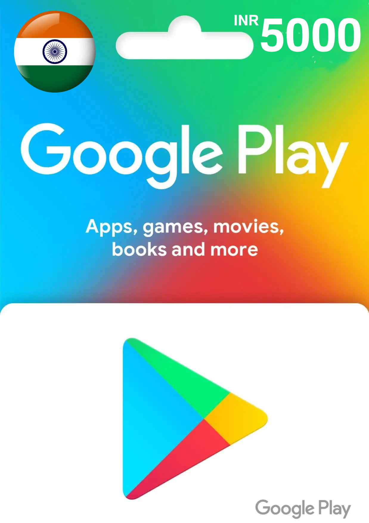 Google Play INR 5000 Gift Card | India Account digital
