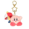 Kirby Of The Stars Mini Mofu Mascot Plush Keychain KMF07 Kirby Parasol thumbnail 1