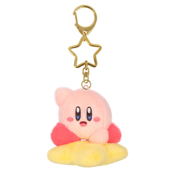 Kirby Of The Stars Mini Mofu Mascot Plush Keychain KMF05 Warp Star image 1