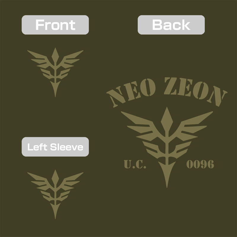 Mobile Suit Gundam Unicorn - Neo Zeon Zip Hoodie Ver2.0 (Moss | Size L) image 3