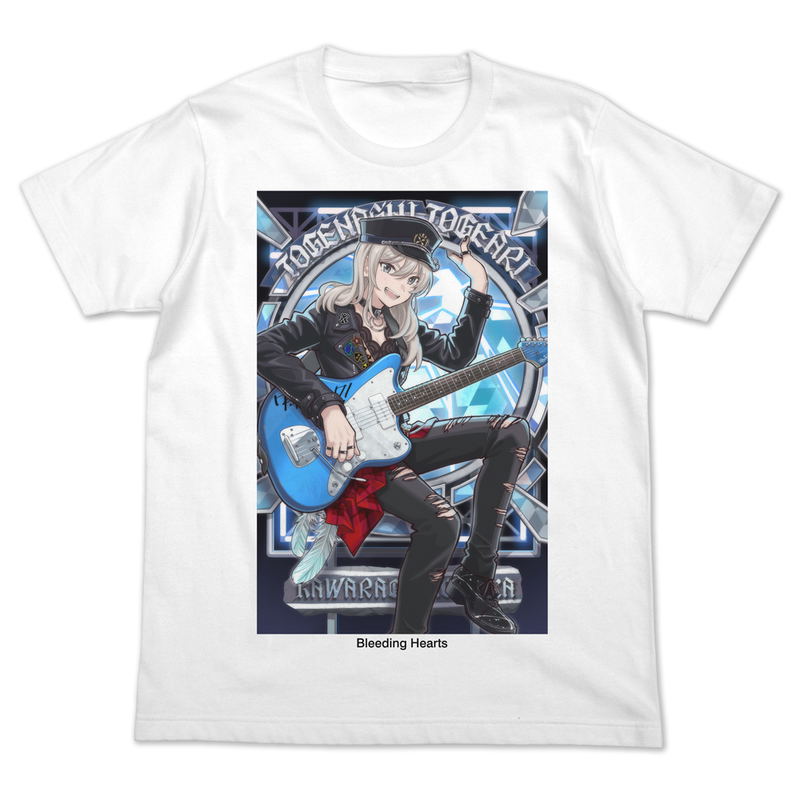 Girls Band Cry - Original Illustration Of Momoka Kawaragi Full Color T-shirt Bleeding Hearts Ver. (White | Size L) image 1