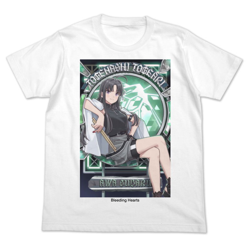 Girls Band Cry - Original Illustration Of Subaru Awa Full Color T-shirt Bleeding Hearts Ver. (White | Size S) image 1