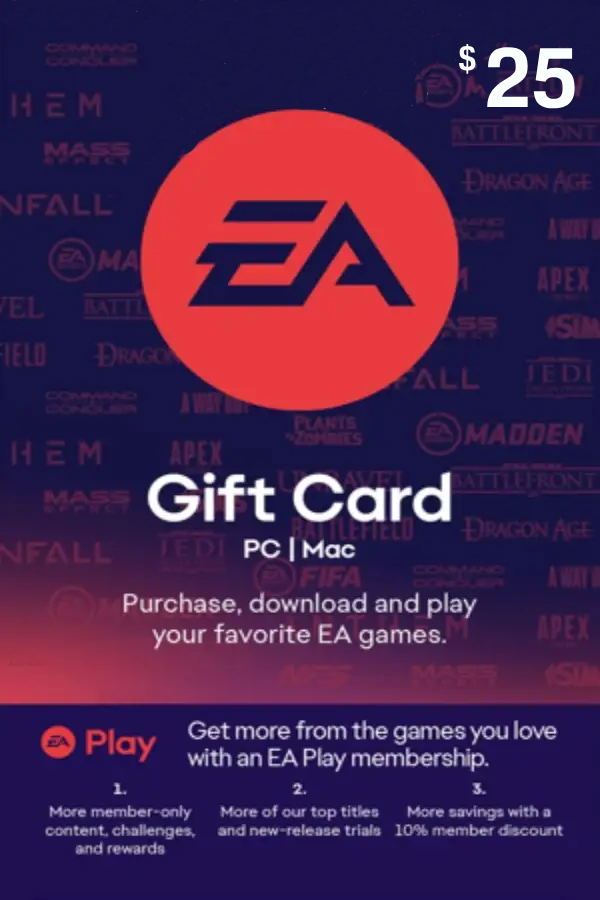 EA Gift Card 25 USD | US Account Only digital — Import Game Deal