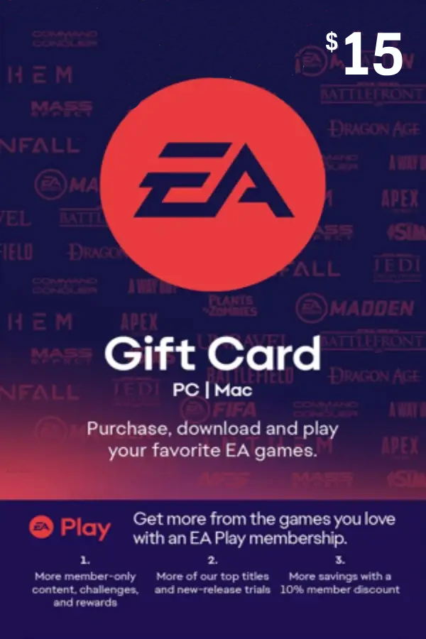 EA Gift Card 15 USD | US Account Only digital — Import Game Deal