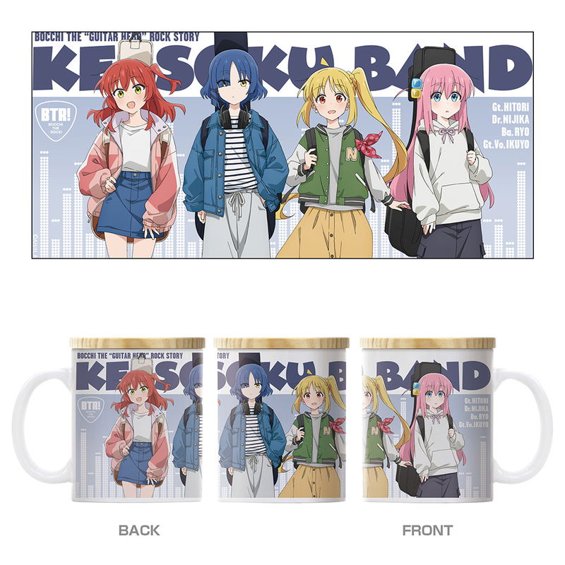 Anime Bocchi The Rock! - Kessoku Band Full Color Mug With Lid Street Fashion Ver. image 1