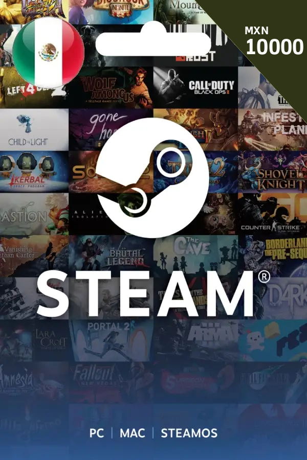 Steam Gift Card (MXN 1000 | For Mexico Currency Only) STEAM digital — Import Game Deal