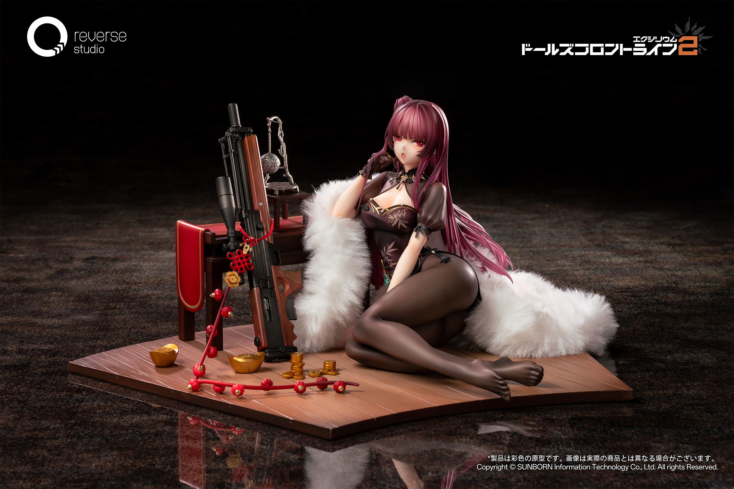 Girls' Frontline 2 Exilium 1/6 Scale Pre-Painted Figure: Makiatto Embroidered Bamboo, Blooming Shadows Ver.