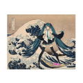 Hokusai Katsushika x Hatsune Miku by iXima Canvas Art The Great Wave Off Kanagawa (Re-run) thumbnail 1