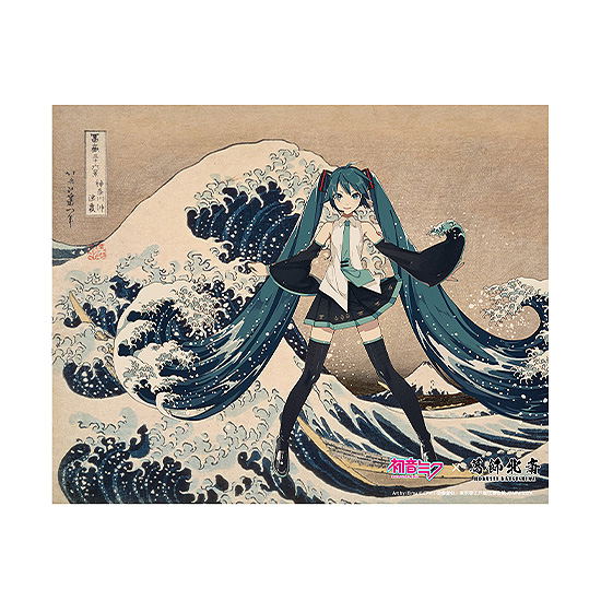 Hokusai Katsushika x Hatsune Miku by iXima Canvas Art The Great Wave Off Kanagawa (Re-run) image 1