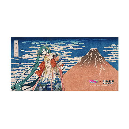 Hokusai Katsushika x Hatsune Miku by iXima Bath Towel Fine Wind, Clear Morning (Re-run) image 1