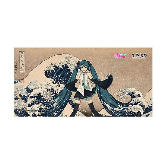 Hokusai Katsushika x Hatsune Miku by iXima Bath Towel The Great Wave Off Kanagawa (Re-run) image 1