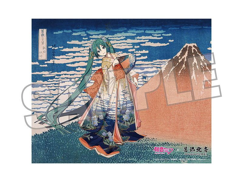 Hatsune Miku x Hokusai Katsushika iXima Canvas Art Fine Wind, Clear Morning image 2