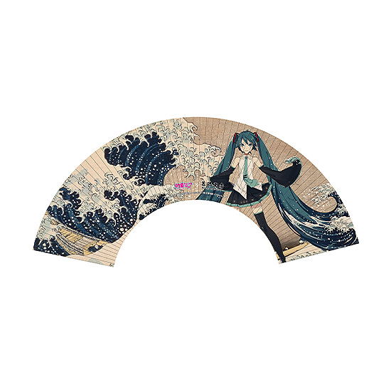 Hokusai Katsushika x Hatsune Miku by iXima Hand Fan The Great Wave Off Kanagawa (Re-run) image 1
